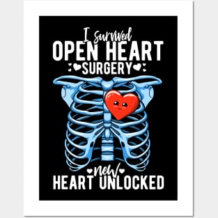 Open Heart Surgery Survivor Cardiac Attack Hospital Recovery Posters and Art